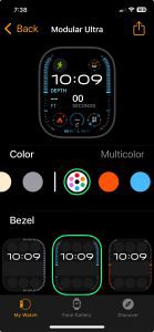 Ultra 2 Watch face selector